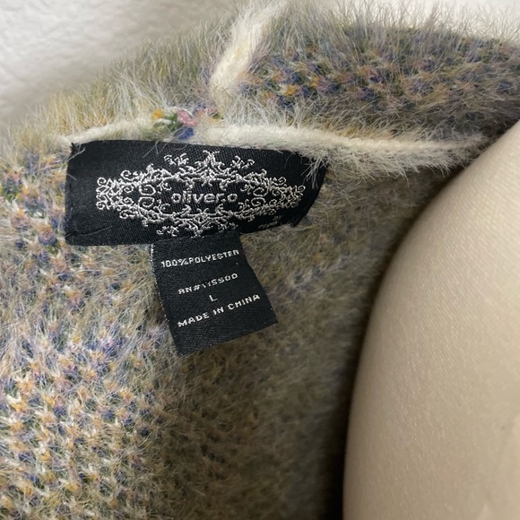 Striped Multicolor Open-Front Sweater - Picture 6 of 6